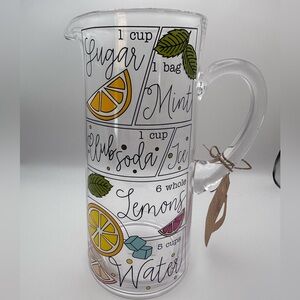 Mud Pie Lemonade Recipe Glass Pitcher